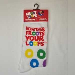 Whatever Froots Your Loops Crew Socks NWT